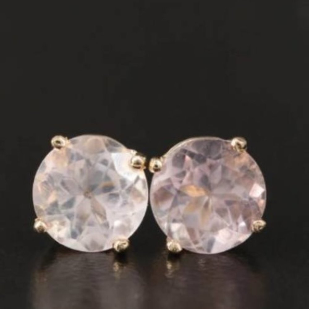Vintage 14K Amethyst Stud Earrings